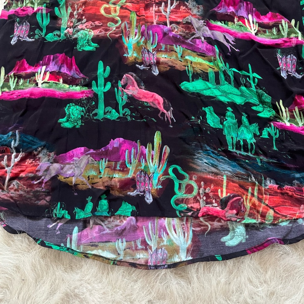 Rodeo Plunge Smock Mini Dress - Picture 5 of 11